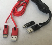 Кабель USB обрезной с двух сторон .Разборной microUsb .Универсальный многоразовый шнур восстанавливающийся