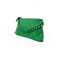 Сумка женская стильная, качественная красивая стеганая сумочка с ручкой-цепочкой, женский клатч, Зеленый aiw s