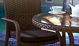 Плетений стілець Pradex Палермо коричневий на металокаркасі, фото 2