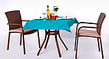 Плетений стілець Pradex Палермо коричневий на металокаркасі, фото 6