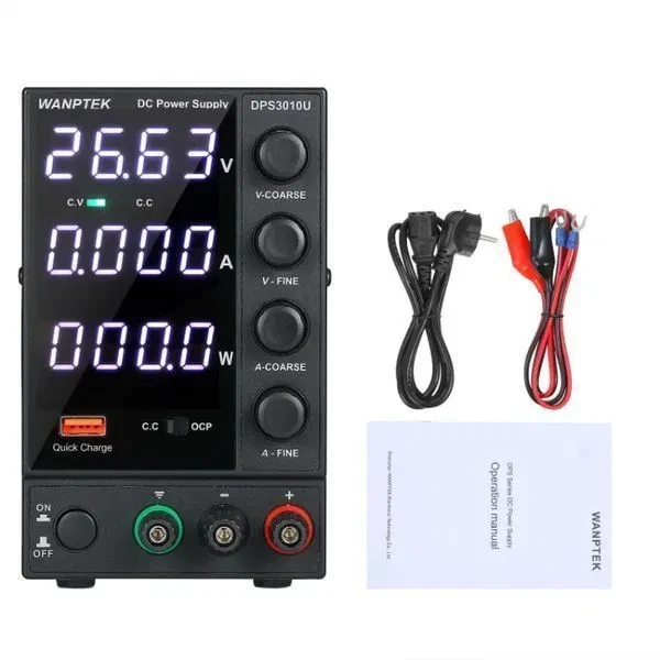 Wanptek DPS 3010U (30В 10А) 4 розряди USB QC вихід Лабораторний блок живлення