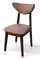 Деревянный стул с мягким сиденьем и спинкой Остин, темный орех