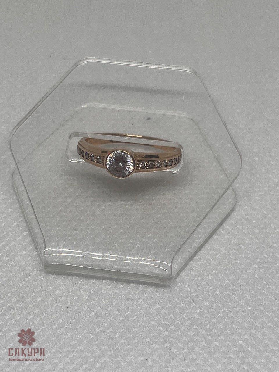 Золотое кольцо со вставкой - фото 2 - id-p1828775924