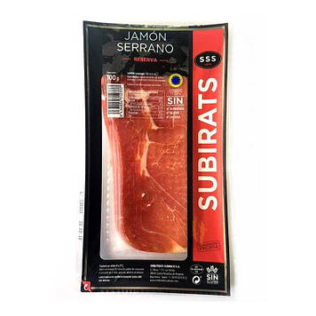 Хамон Subirats JAMON SERRANO GAS, нарізка, 100 гр