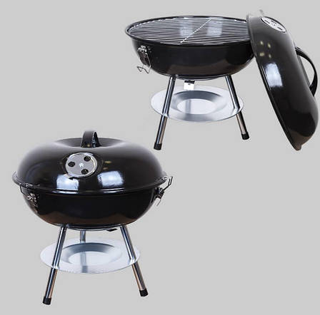 Маленький вугільний гриль-барбекю FISH GRILL BLACK, фото 1