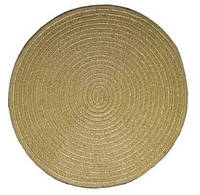 Подтарельник ,сервировочный коврик круглый Плетенка 38 см Золотой