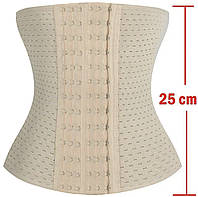 Корректирующий утягивающий корсет для похудения и моделирования талии на 6 рядов застёжек, телесный XL