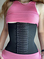 Корсет для утягивания, похудения и моделирования талии, корректирующий на 6 рядов застёжек, черный XL