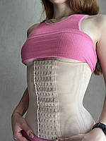 Корсет для стягування, схуднення та моделювання талії, коригуючий на 6 рядків застібок, тілесний