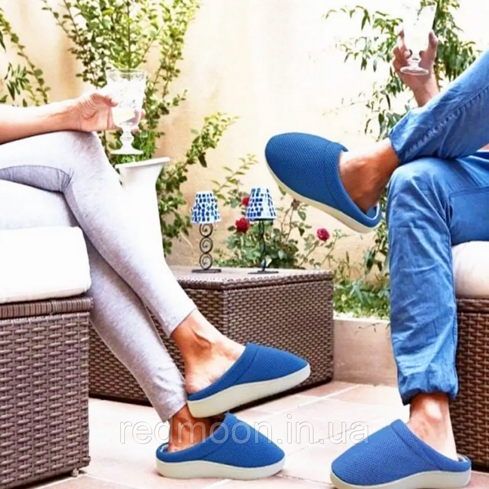 Бамбуковые тапочки Cool Bamboo Anti-Fatigue Gel Slippers / Домашние тапки / Расслабляющие тапочки для дома - фото 4 - id-p1824785546