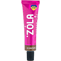 Краска для бровей с коллагеном ZOLA Eyebrow Tint With Collagen 15мл 03 Brown
