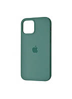 Чехол для iPhone 14 Pro Silicone Case Pine Green / чехол силиконовый с яблоком на айфон 14 про зеленый