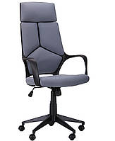 Крісло комп'ютерне офісне м'яке з високою спинкою Urban HB чорний, темно-сірий для офісу або дому TM AMF
