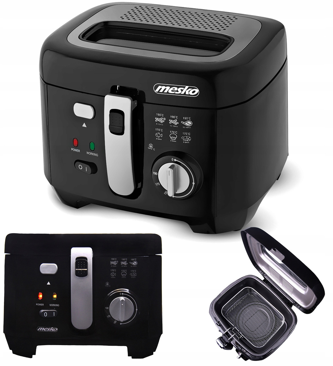 Фритюрниця Mesko MS 4908 — 2.5 л, 1800 Вт, з регулюванням температури, фото 1