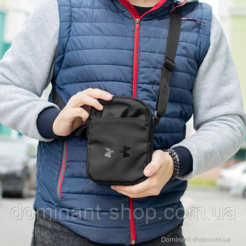 Мужская спортивная барсетка Under Armour Solo черная из ткани через ...