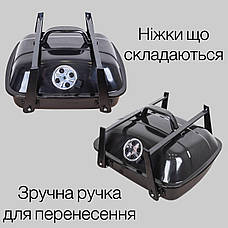 Складаний вугільний міні гриль-барбекю CAMP GRILL GRAY, фото 5