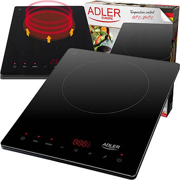 Індукційна плита Adler AD 6513 – 2000Вт, Сенсорне управління,Таймер 180хв, Блокування від дітей