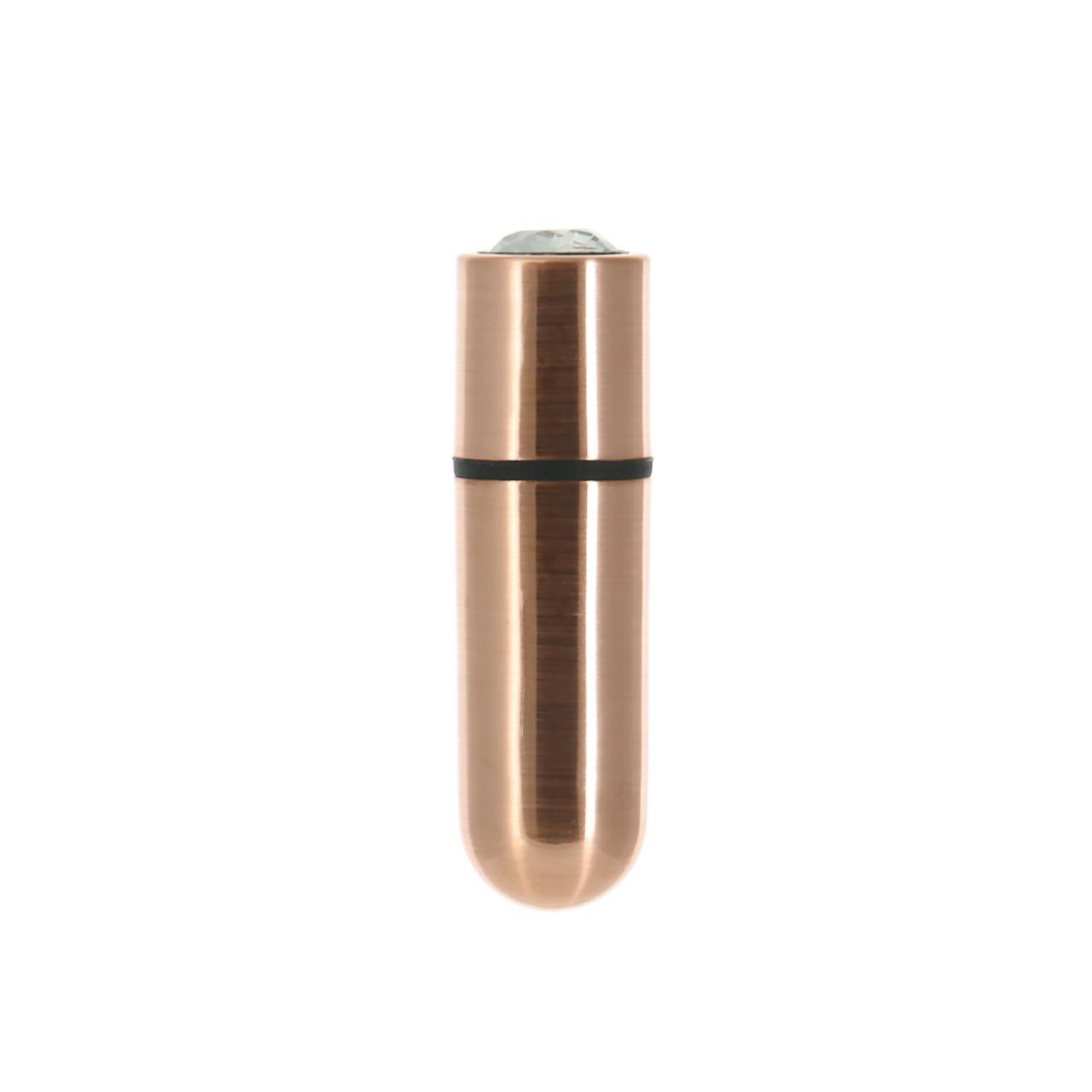 Вібропуля PowerBullet First-Class Bullet 2.5 ⁇  with Key Chain Pouch, Rose Gold, 9 режимів вібрації