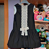 Сарафан для дівчинки на зріст 90 - 160 см (синій), фото 2