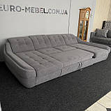 Розкладний диван п-подібної форми в тканині, новий диван, фото 4