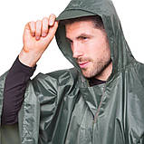 Дощовик плащ-намет пончо Travel PVC 145x107см олива, фото 4