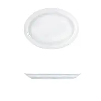 Овальное глубокое блюдо из белого фарфора Lubiana Ameryka 290х220 мм (158)
