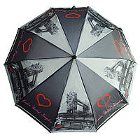 Женский зонт полуавтомат Black and Grey London с городами 247/2