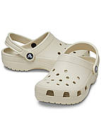 Кроксы шлепанцы женские бежевые Сабо Crocs Classiс Bone Clog