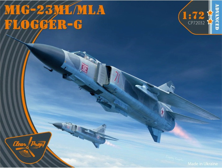 Пластикова модель 1/72 Clear Prop 72032 радянський винищувач МІГ-23 МЛ/МЛА Flogger-G