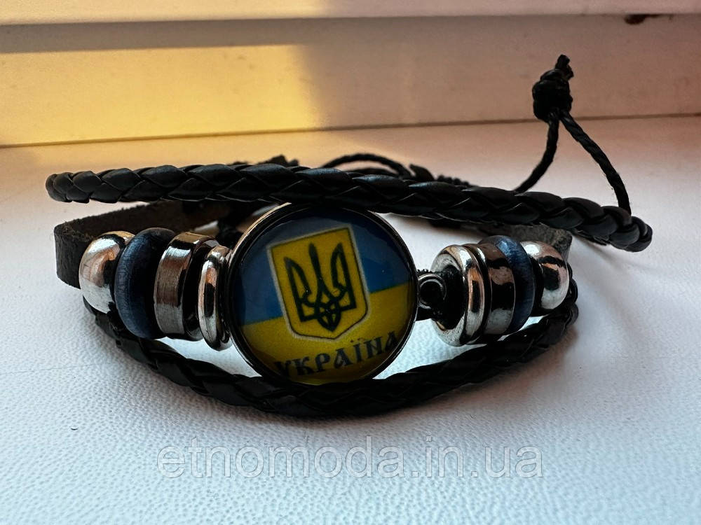 Браслет шкіряний патріотичний