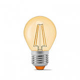 LED лампа VIDEX G45FA 4W E27 2200K 220V бронза, фото 2