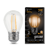 Лампа світлодіодна Gauss Black Filament Globe E27 5W 2700K 220 В (art 105802105)