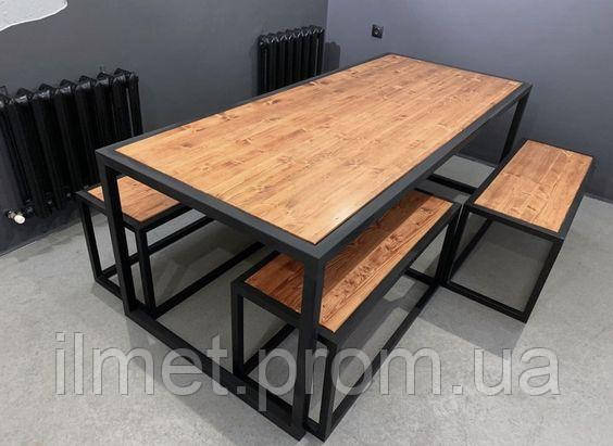 Обеденный стол и стулья в стиле Лофт, цена 6000 ₴: купить на Prom.ua ...