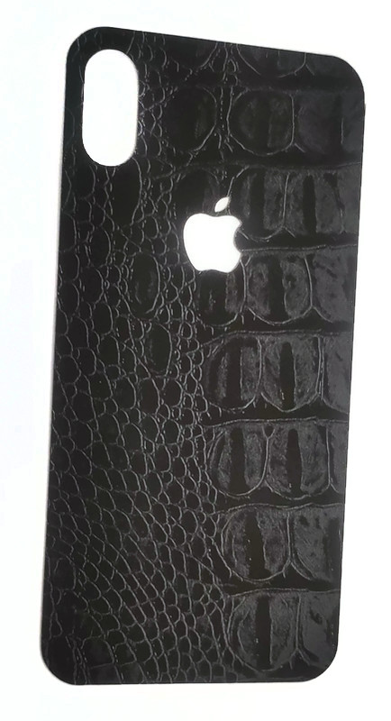 Захисна плівка-наклейка на кришку телефона для Apple iPhone XS (5.8") Crocodile black