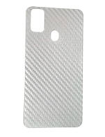 Захисна плівка-наклейка на кришку телефона для Samsung Galaxy M31 Carbon Silver