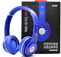 Беспроводные наушники S460 Bluetooth blue с MP3 плеером синие OM227