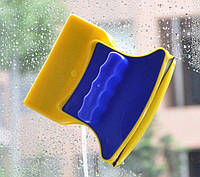 Магнитная щетка для мытья окон с двух сторон Glass Wiper Original OM227