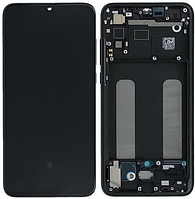 Дисплей модуль тачскрин Xiaomi Mi 9 Lite/Mi CC9 черный TFT без функции отпечатка пальца в рамке