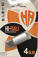 Флеш накопитель Флешка USB 2.0 4Gb Hi-Rali Corsair series Silver, HI-4GB3CORSL, OM227