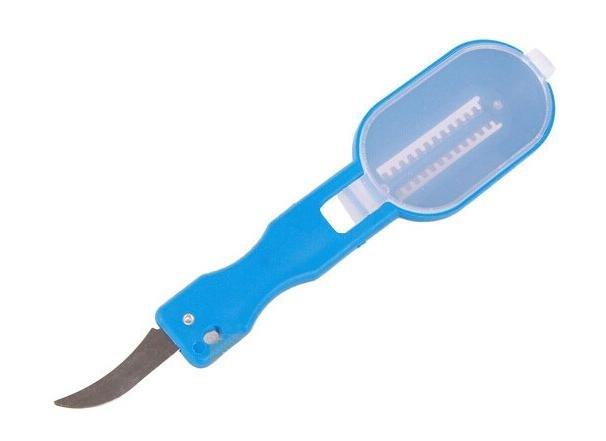 Рибочистка ніж для чищення луски риби Killing-fish Knife Блакитна