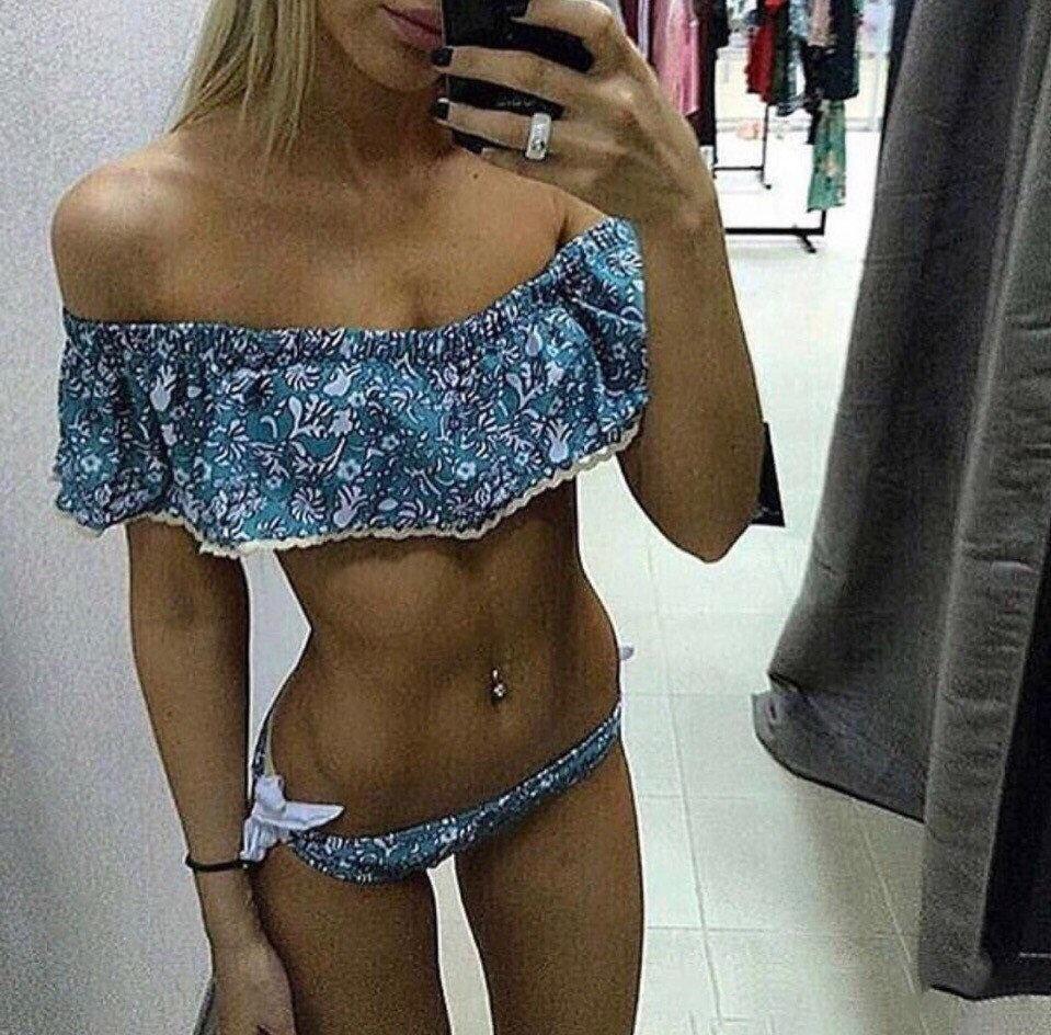 (розмір S, M) Купальник з рюшем (воланом), фото 1