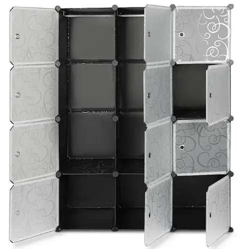 Пластиковый складной шкаф Storage Cube Cabinet МР 312-62 Черный OM227 ...