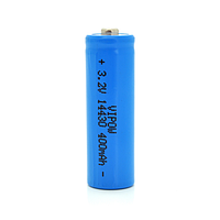 Литий-железо-фосфатный аккумулятор 14430 Lifepo4 Vipow IFR14430 TipTop, 400mAh, 3.2V