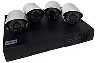 Комплект видеонаблюдения на 4 камеры с видеорегистратором DVR KIT 520 AHD 4ch Gibrid OM227