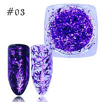 Стружка для ногтей №3 фиолетовая