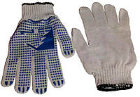 Рукавички ТМ A-tex в'язані з ПВХ-точкою -7клас(біл) (10пар/уп)