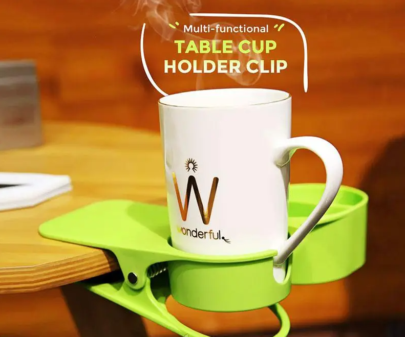 Підставка-органайзер для столу Table cup holder (підсклянник на прищіпці)