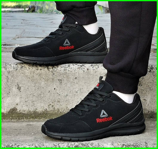 Купить Кроссовки Reebok Черные Мужские Рибок Нубук Кожа (размеры: 41,42 ...