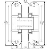 Петля прихована Anselmi AN 172 3D колір латунь, фото 2