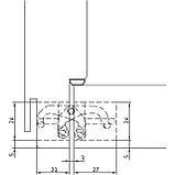 Петля прихована Anselmi AN 130 2D колір хромована матова, фото 3